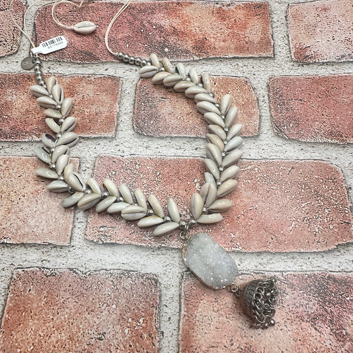 Cowry shell necklace with focal pendant Necklace | Erika Williner Designs