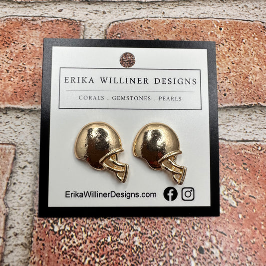 Gold Football Helmets | Erika Williner Designs