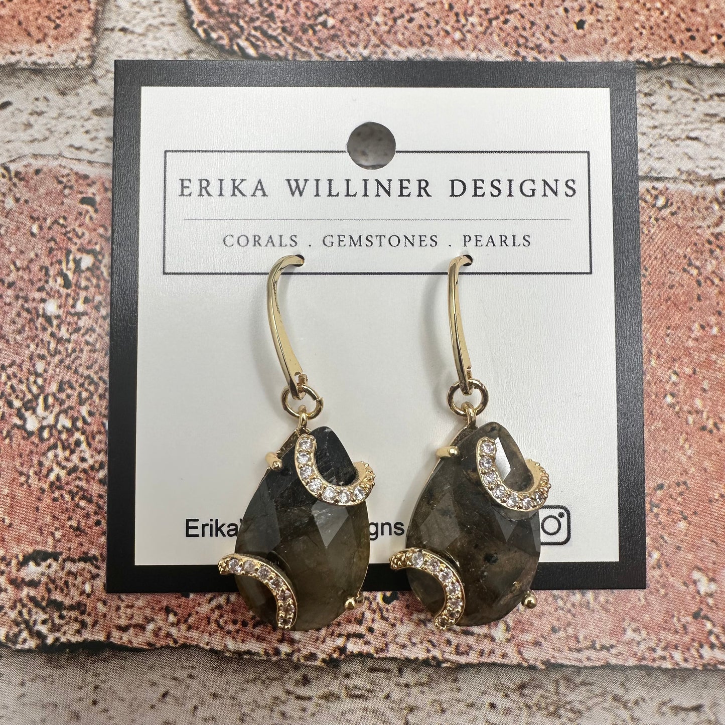 Gemstone Teardrop Earrings | Erika Williner Designs