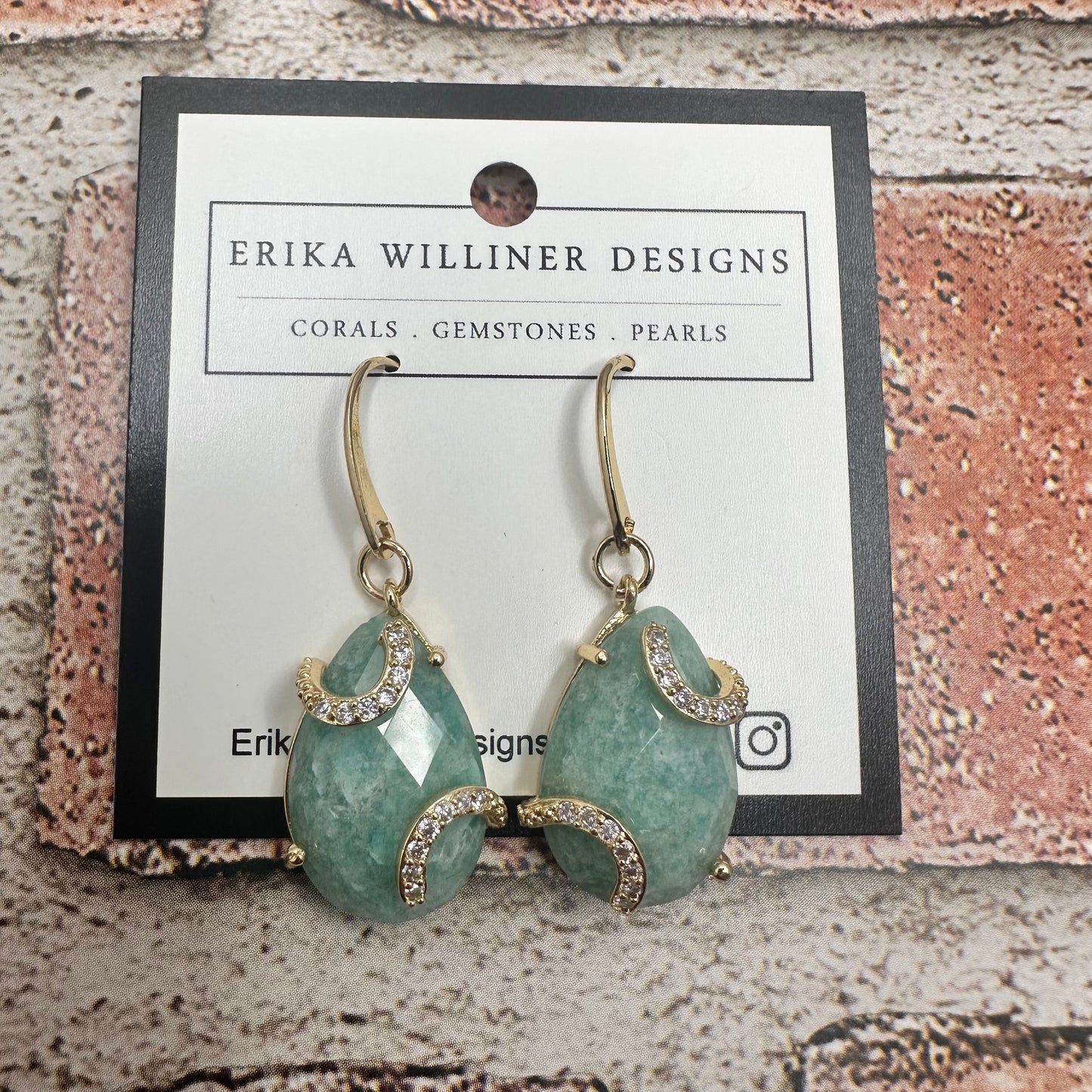 Gemstone Teardrop Earrings | Erika Williner Designs
