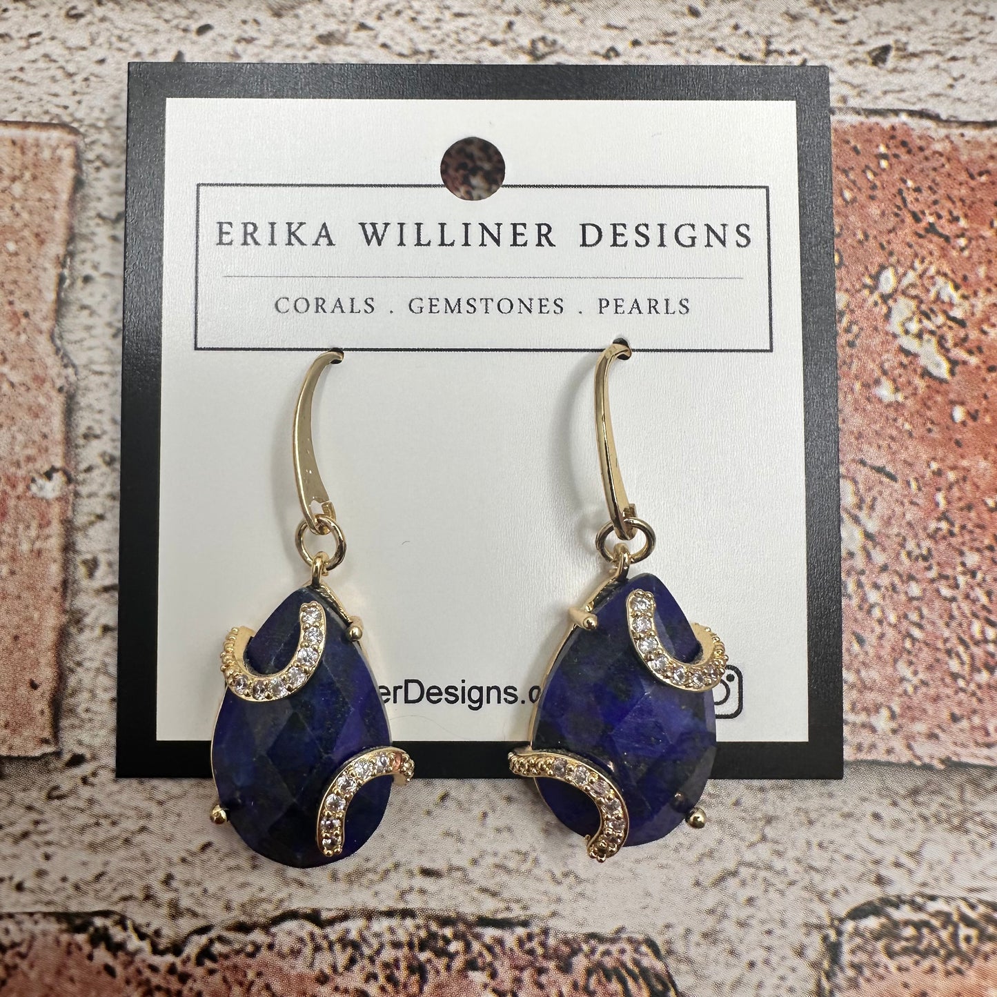 Gemstone Teardrop Earrings | Erika Williner Designs