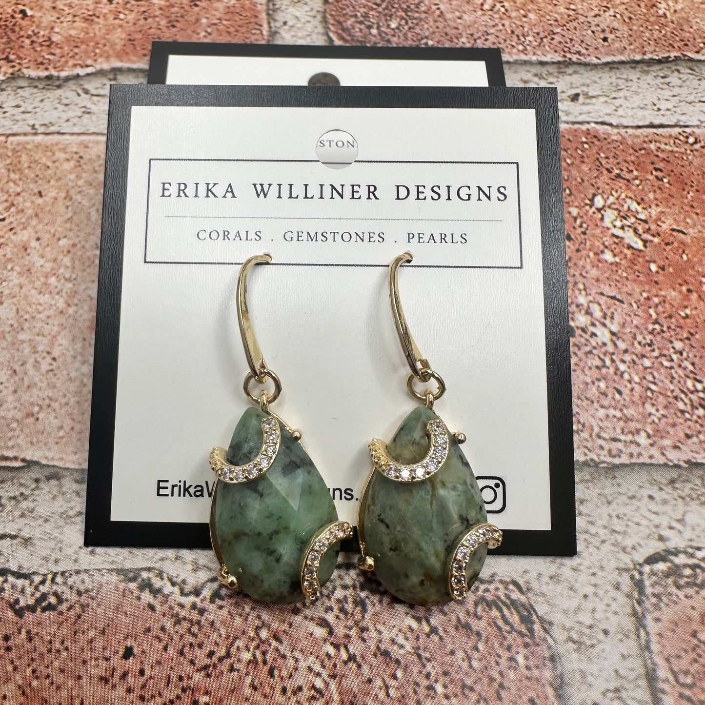 Gemstone Teardrop Earrings | Erika Williner Designs