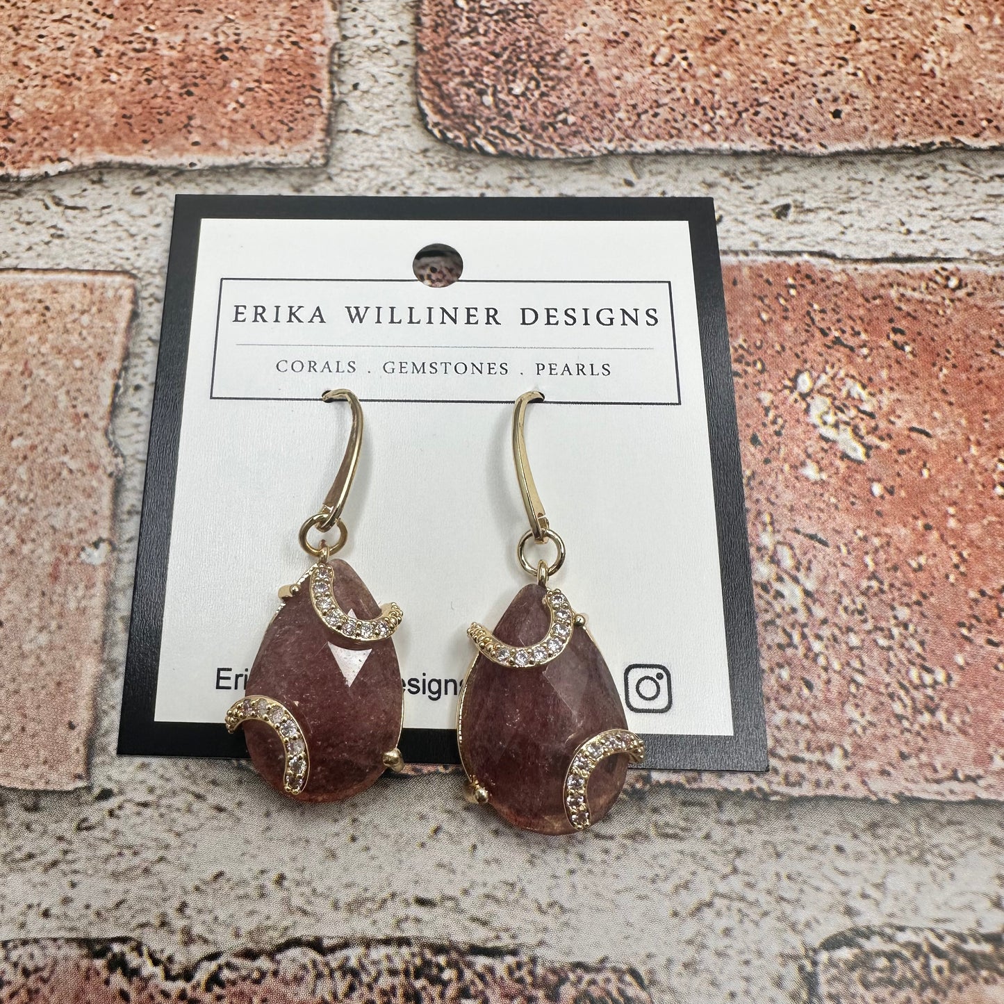 Gemstone Teardrop Earrings | Erika Williner Designs