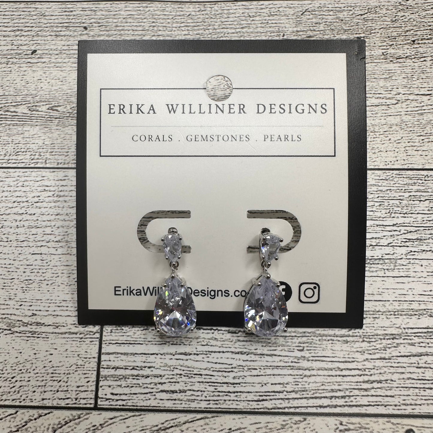 Crystal Teardrop Earrings | Erika Williner Designs