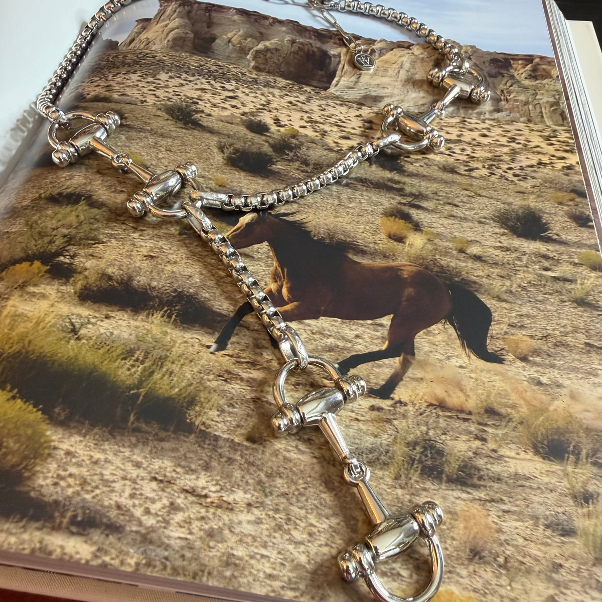 Rosary Style Equestrian Bit in Rolly Chain Necklace | Erika Williner Designs