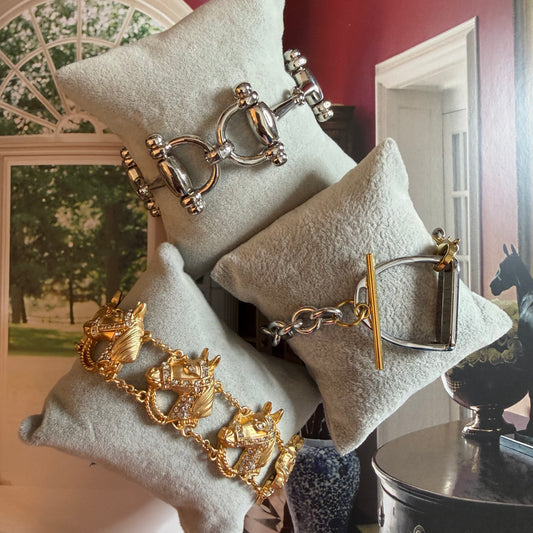 Stirrup mix metal bracelet | Erika Williner Designs