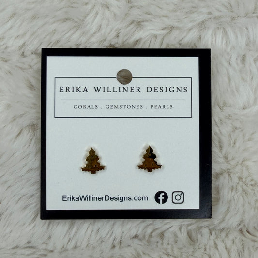 Stainless Steel Christmas Tree Studs | Erika Williner Designs