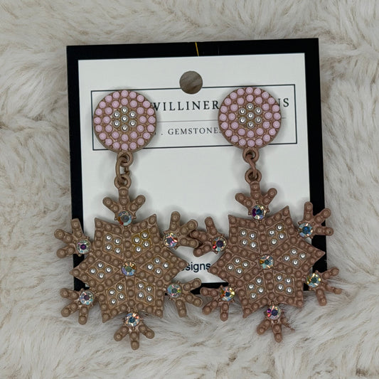 Enamel Snowflake Earrings | Erika Williner Designs