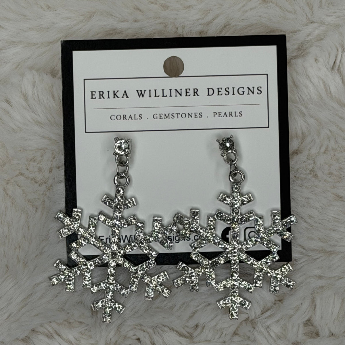 Sparkly Snowflake Earrings | Erika Williner Designs