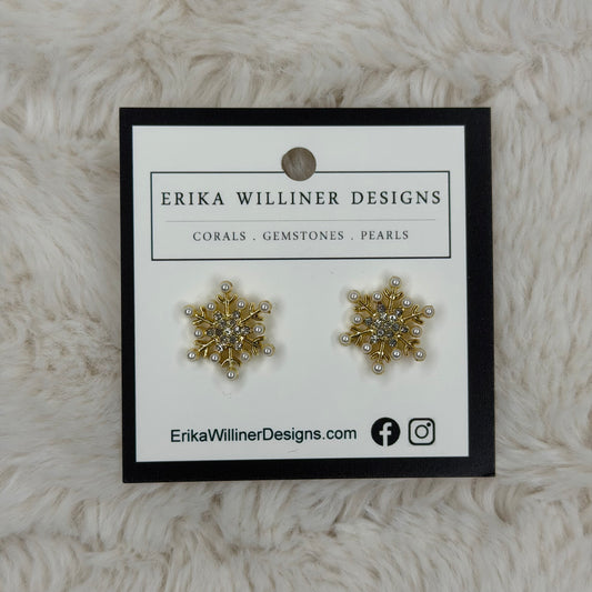 Dainty Snowflakes Earrings | Erika Williner Designs