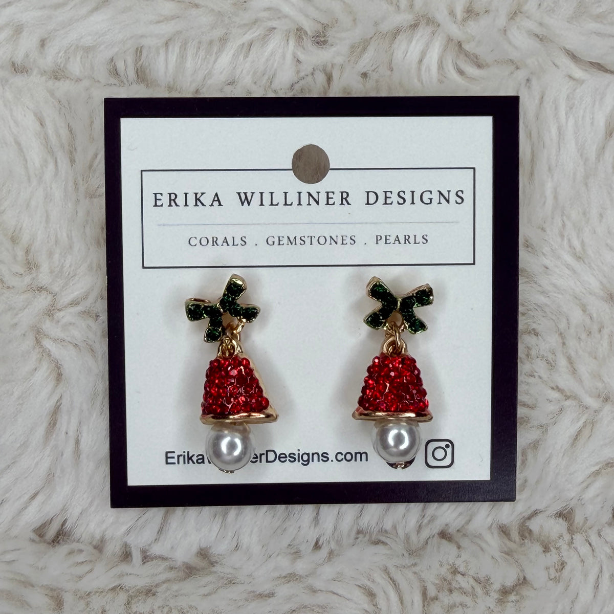 Dainty Holiday  Bells Earrings | Erika Williner Designs