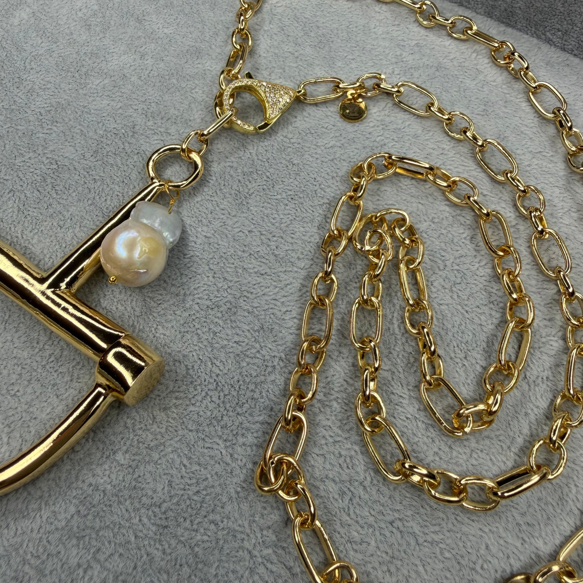 Half Bit and Baroque Pearl Necklace | Erika Williner Designs
