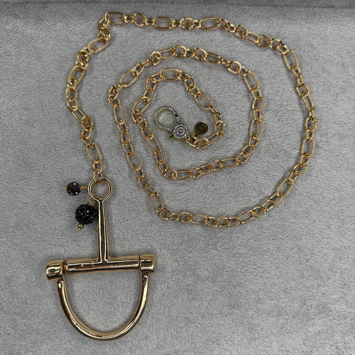 Half Bit Necklace with Pave Beads | Erika Williner Designs