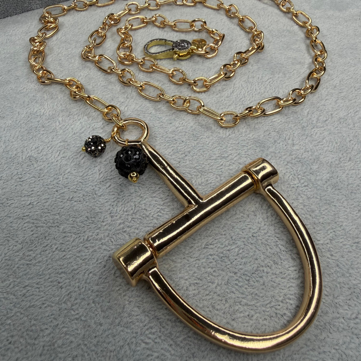Half Bit Necklace with Pave Beads | Erika Williner Designs