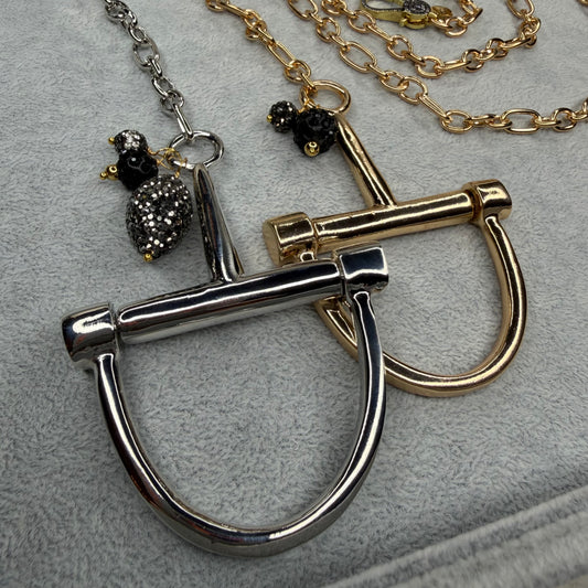 Half Bit Necklace with Pave Beads | Erika Williner Designs