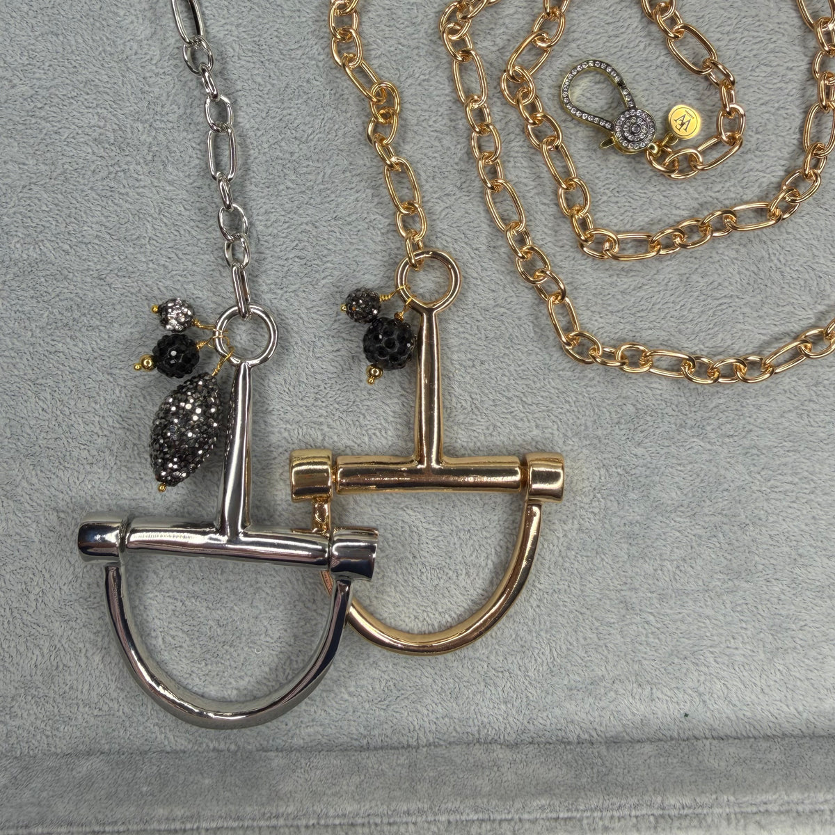 Half Bit Necklace with Pave Beads | Erika Williner Designs