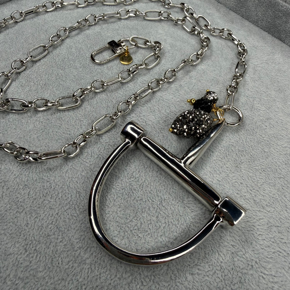 Half Bit Necklace with Pave Beads | Erika Williner Designs