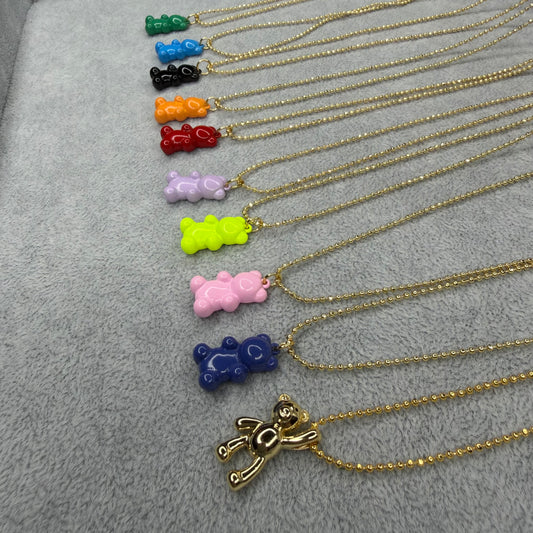 Enameled Gummy Bear Pendant Necklace | Erika Williner Designs