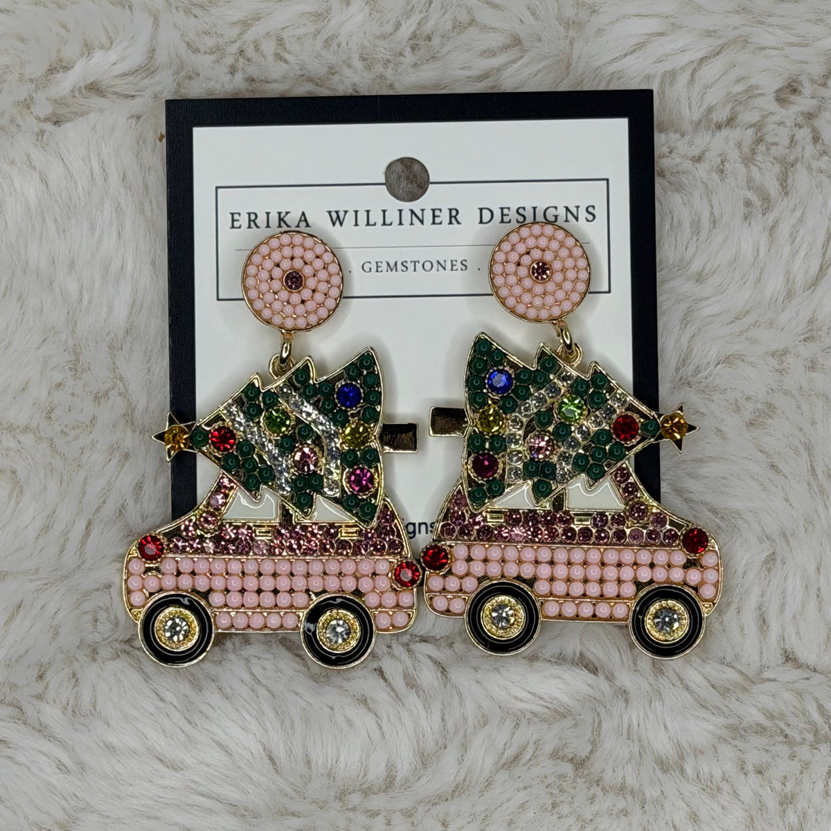 We Got a Christmas Tree Enamel Earrings | Erika Williner Designs