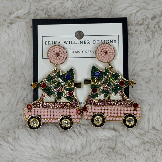 We Got a Christmas Tree Enamel Earrings | Erika Williner Designs