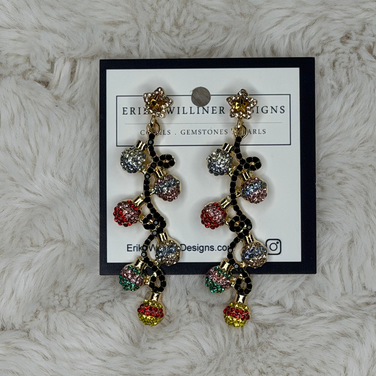 Sparkly Christmas Garland Earrings | Erika Williner Designs