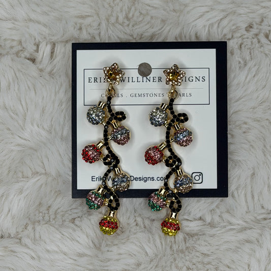 Sparkly Christmas Garland Earrings | Erika Williner Designs