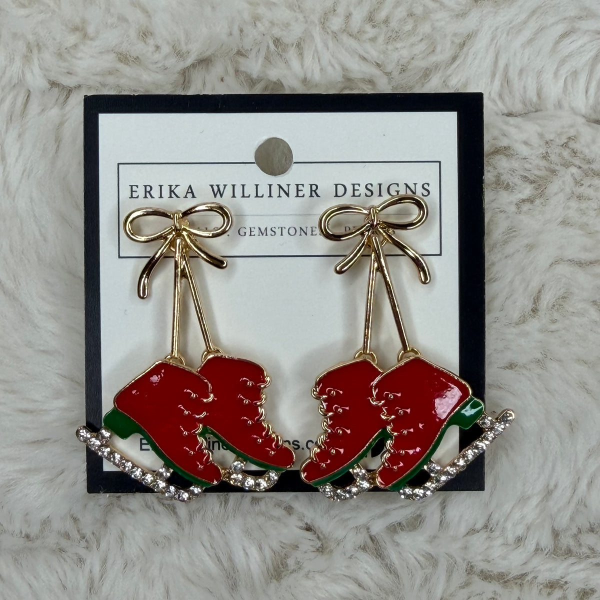 Ice Skates Earrings | Erika Williner Designs