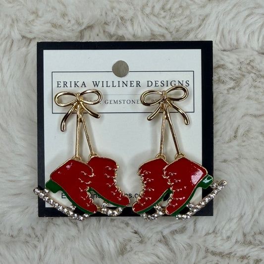 Ice Skates Earrings | Erika Williner Designs
