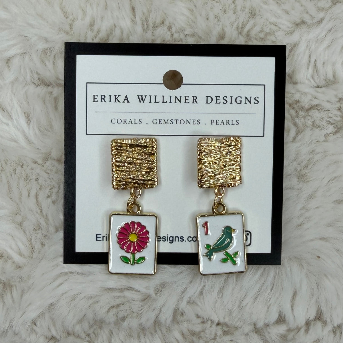 Mahjong Earrings | Erika Williner Designs