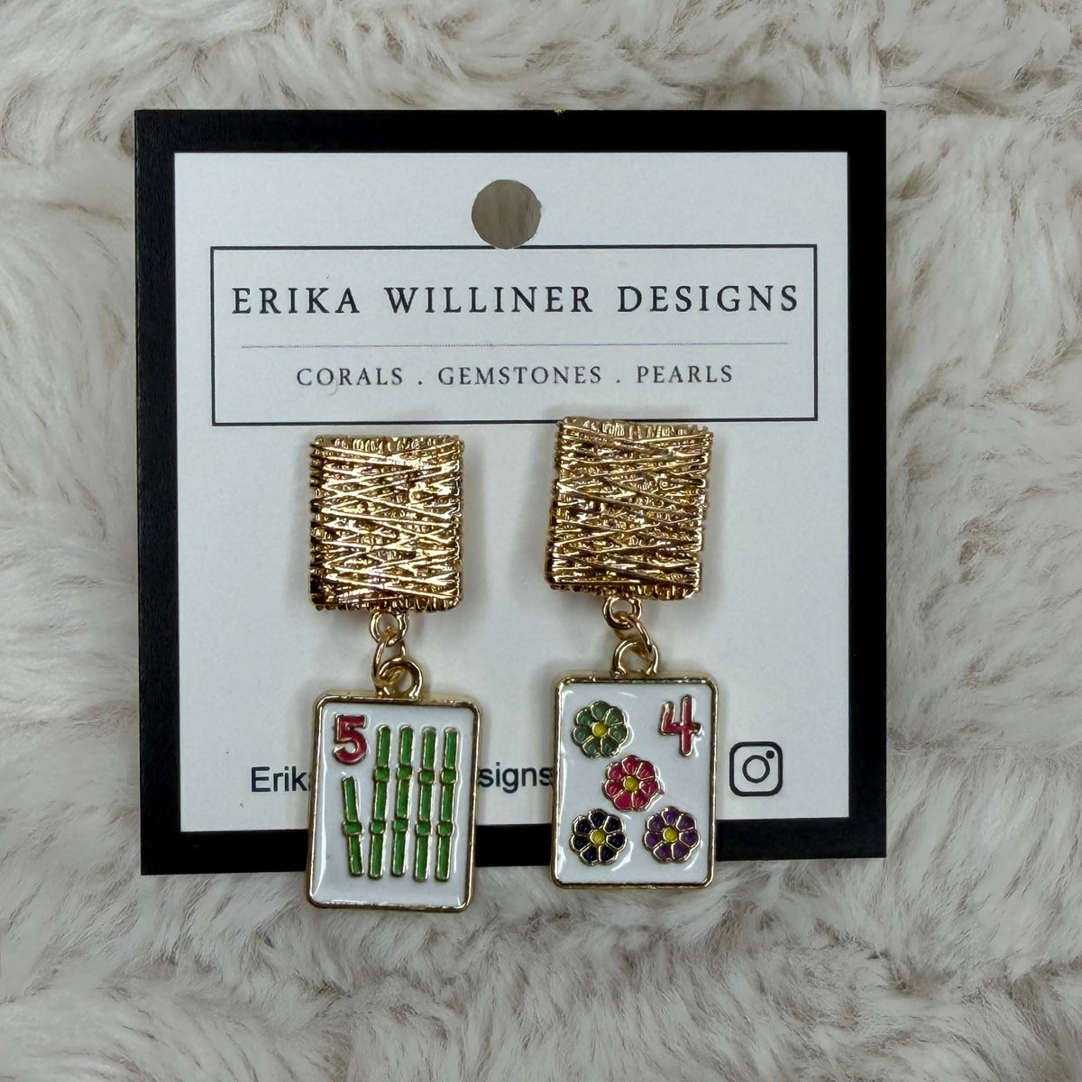 Mahjong Earrings | Erika Williner Designs