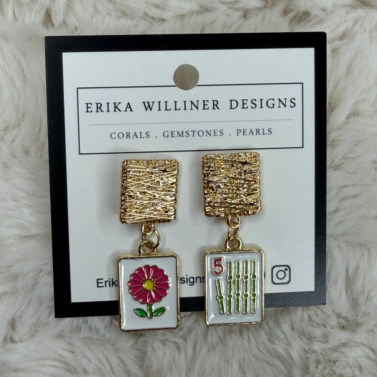 Mahjong Earrings | Erika Williner Designs