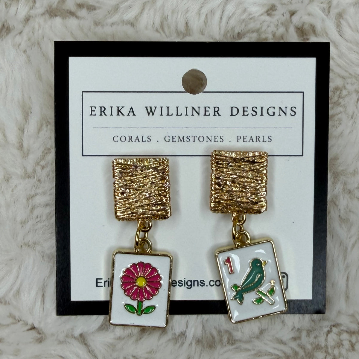 Mahjong Earrings | Erika Williner Designs