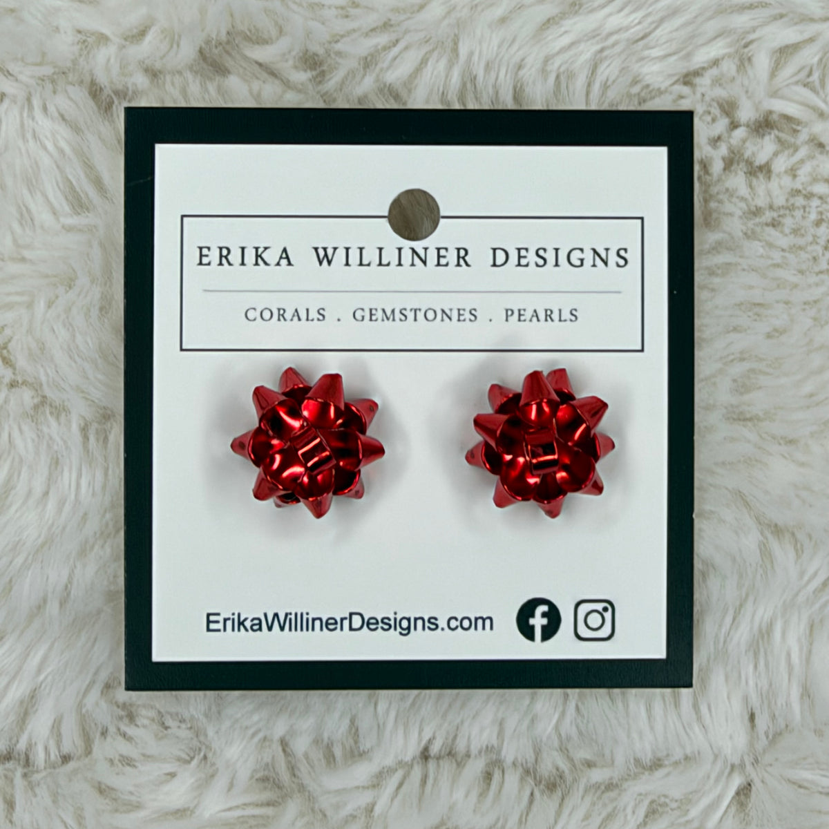 Holiday Bows Stud Earrings | Erika Williner Designs