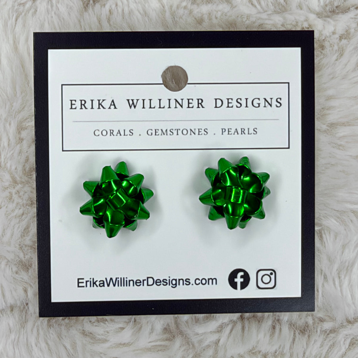 Holiday Bows Stud Earrings | Erika Williner Designs