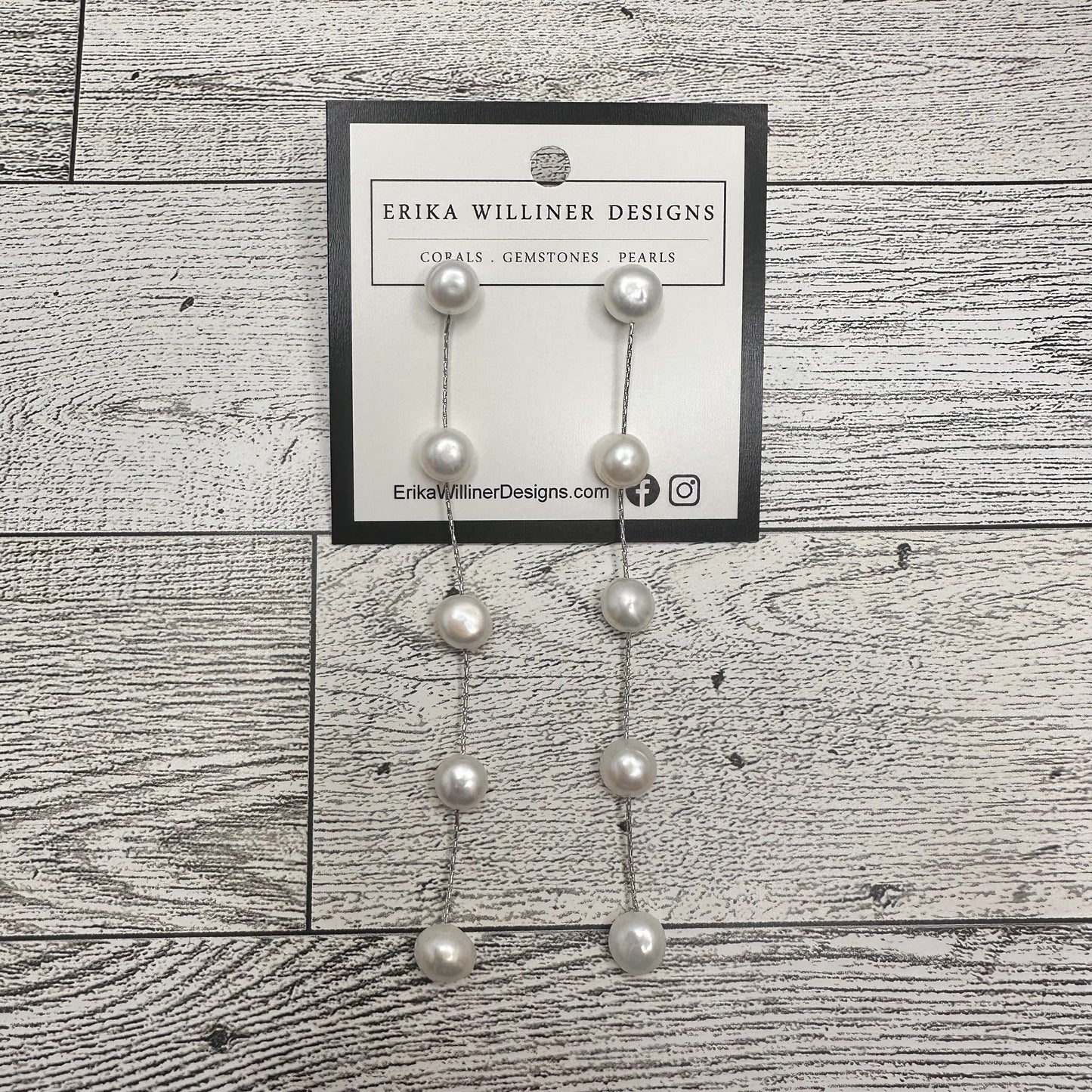 Dangling Fresh Water Pearl Earrings | Erika Williner Designs