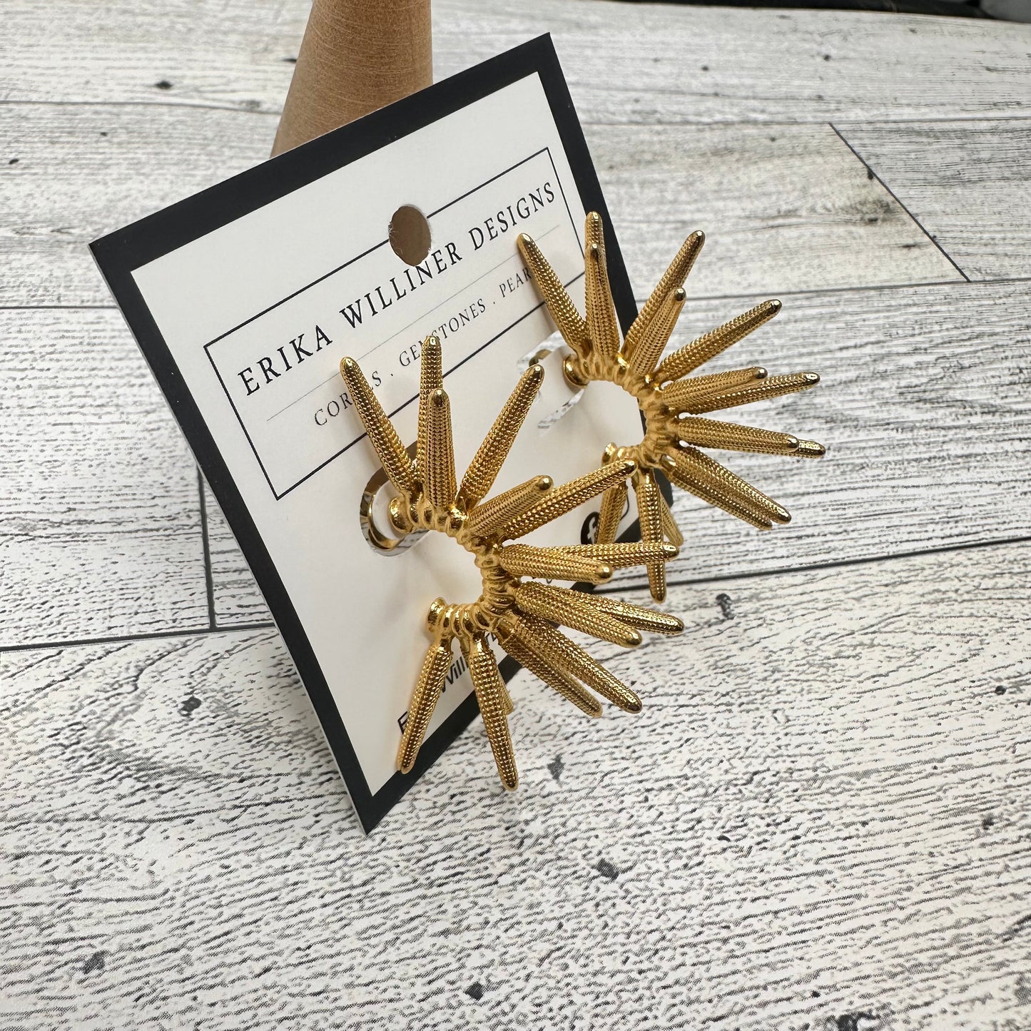 Gold Spike Hoop | Erika Williner Designs
