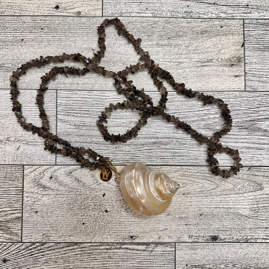 Smokey Quartz Necklace with Shell Pendant | Erika Williner Designs