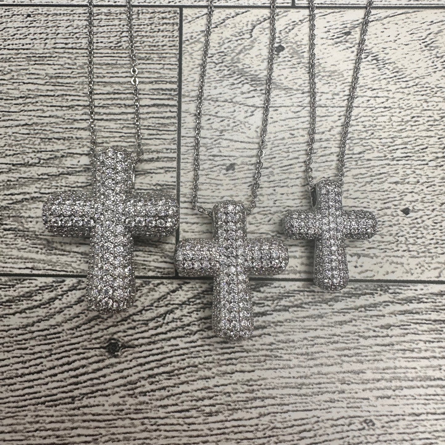 Pave Bubble Cross Necklace | Erika Williner Designs