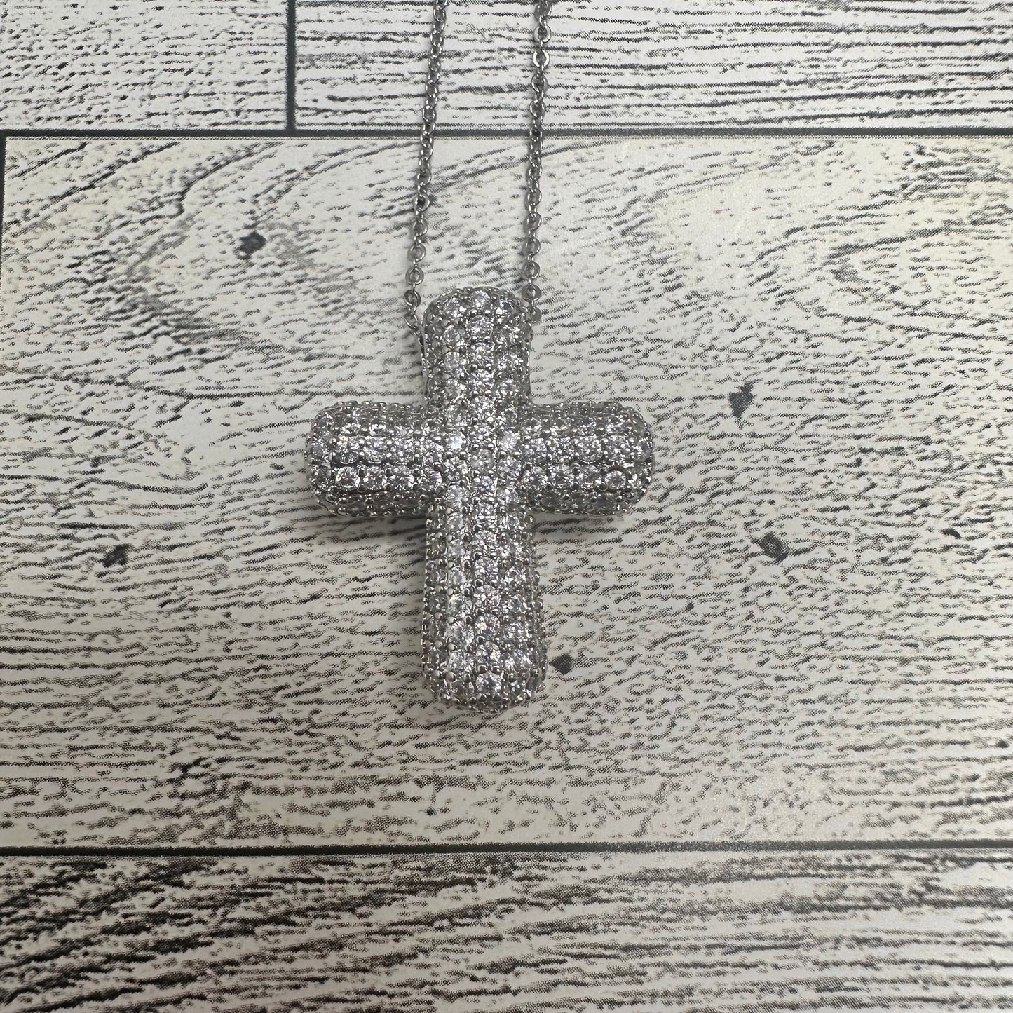 Pave Bubble Cross Necklace | Erika Williner Designs