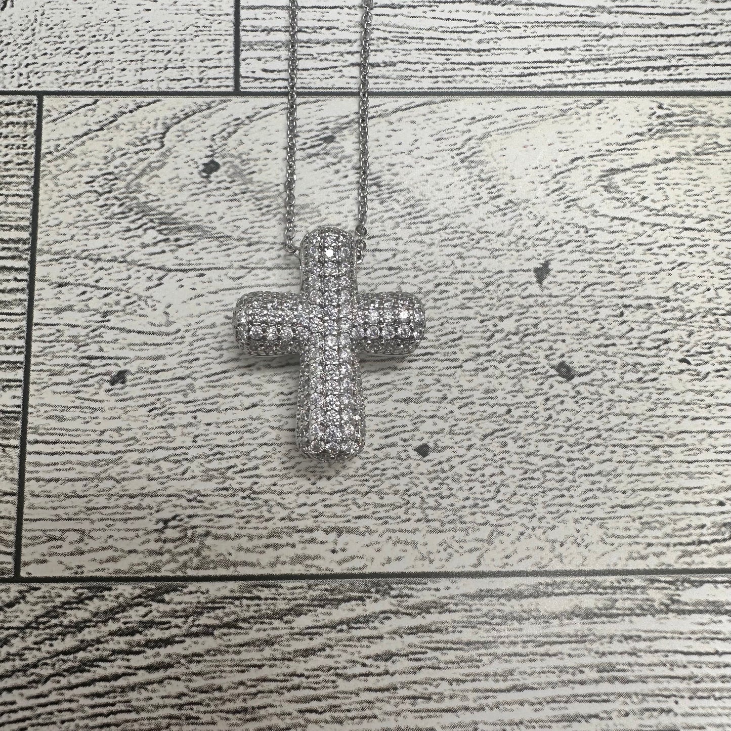 Pave Bubble Cross Necklace | Erika Williner Designs