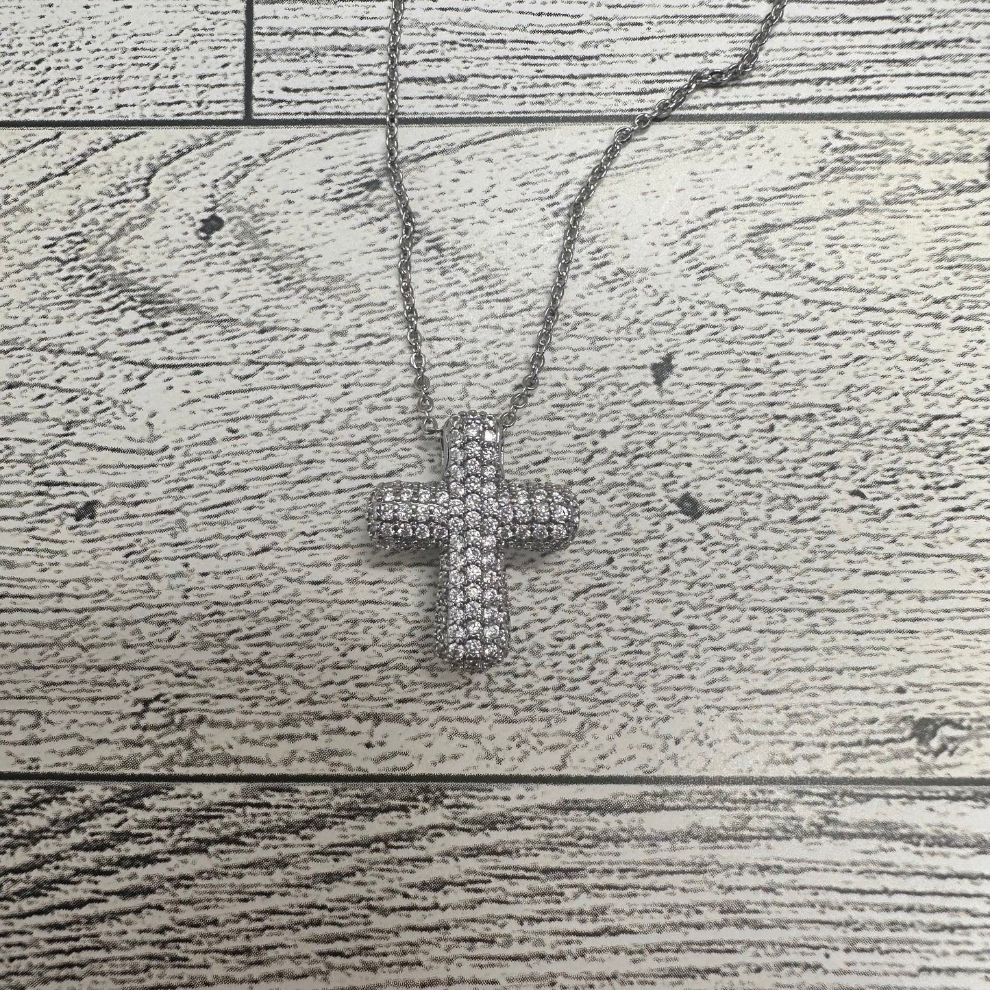Pave Bubble Cross Necklace | Erika Williner Designs
