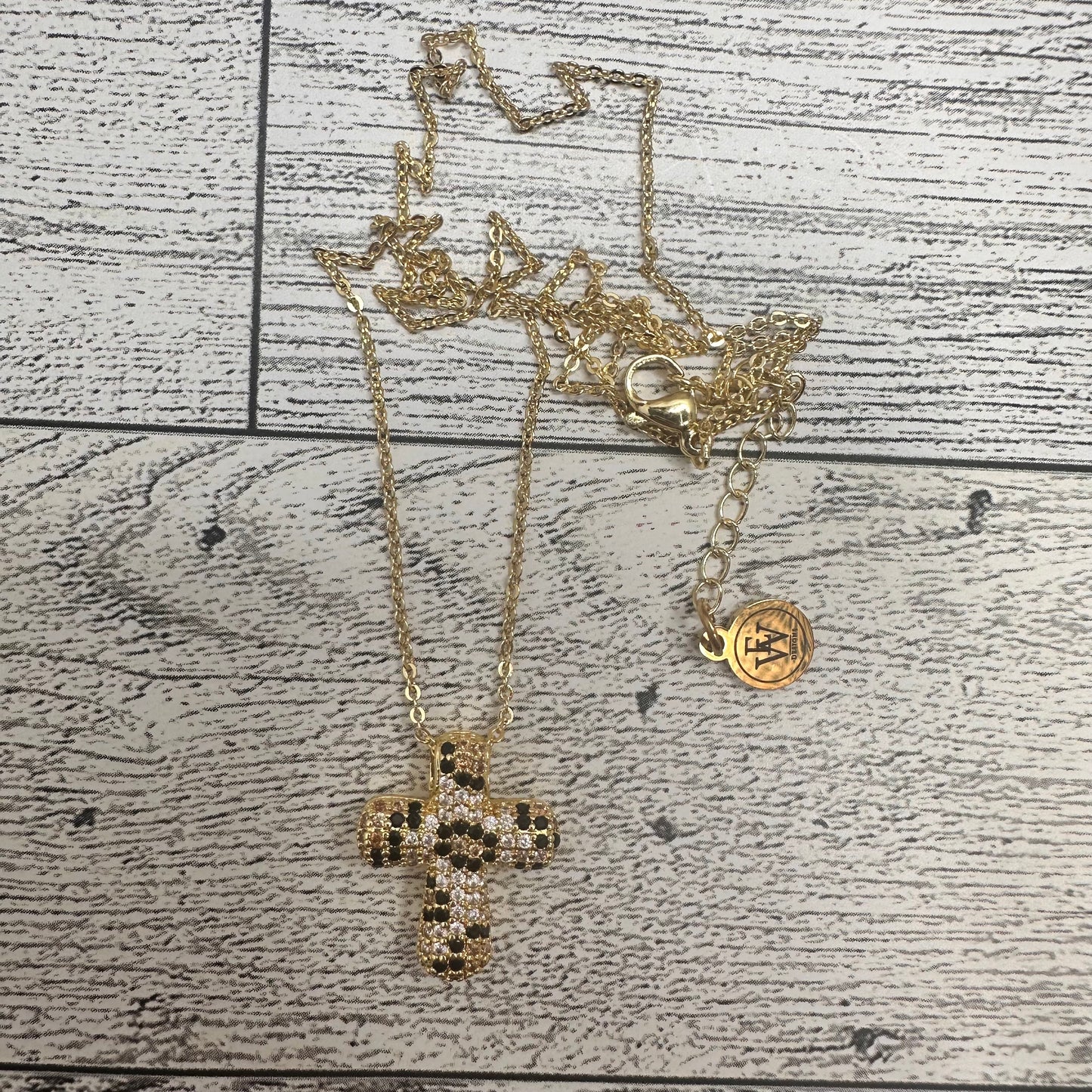 Pave Bubble Cross Necklace | Erika Williner Designs