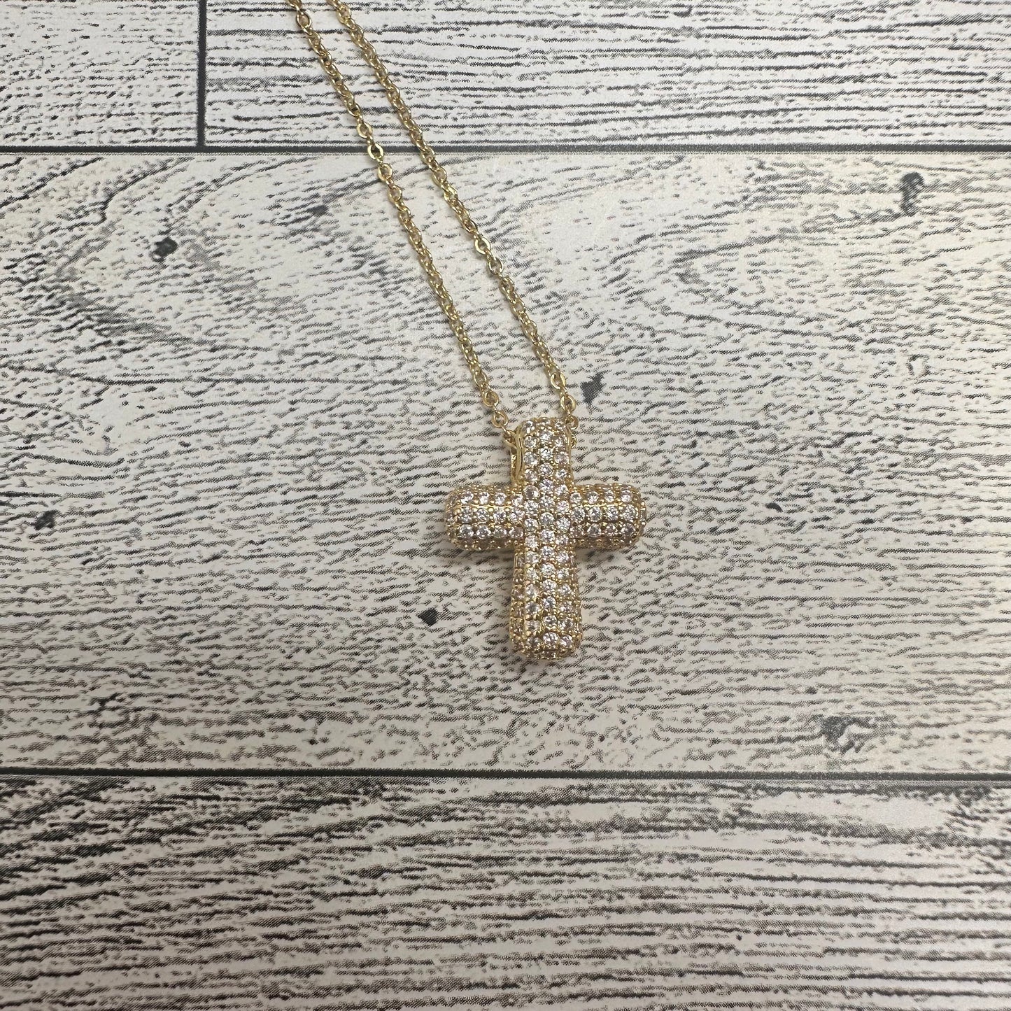 Pave Bubble Cross Necklace | Erika Williner Designs