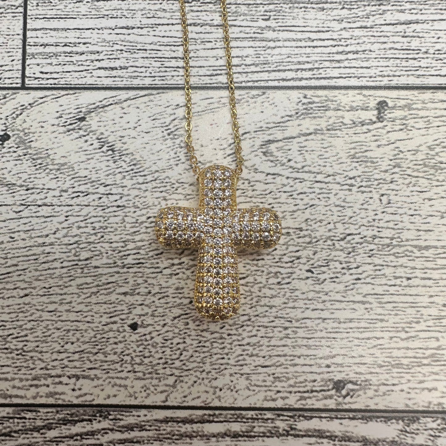 Pave Bubble Cross Necklace | Erika Williner Designs