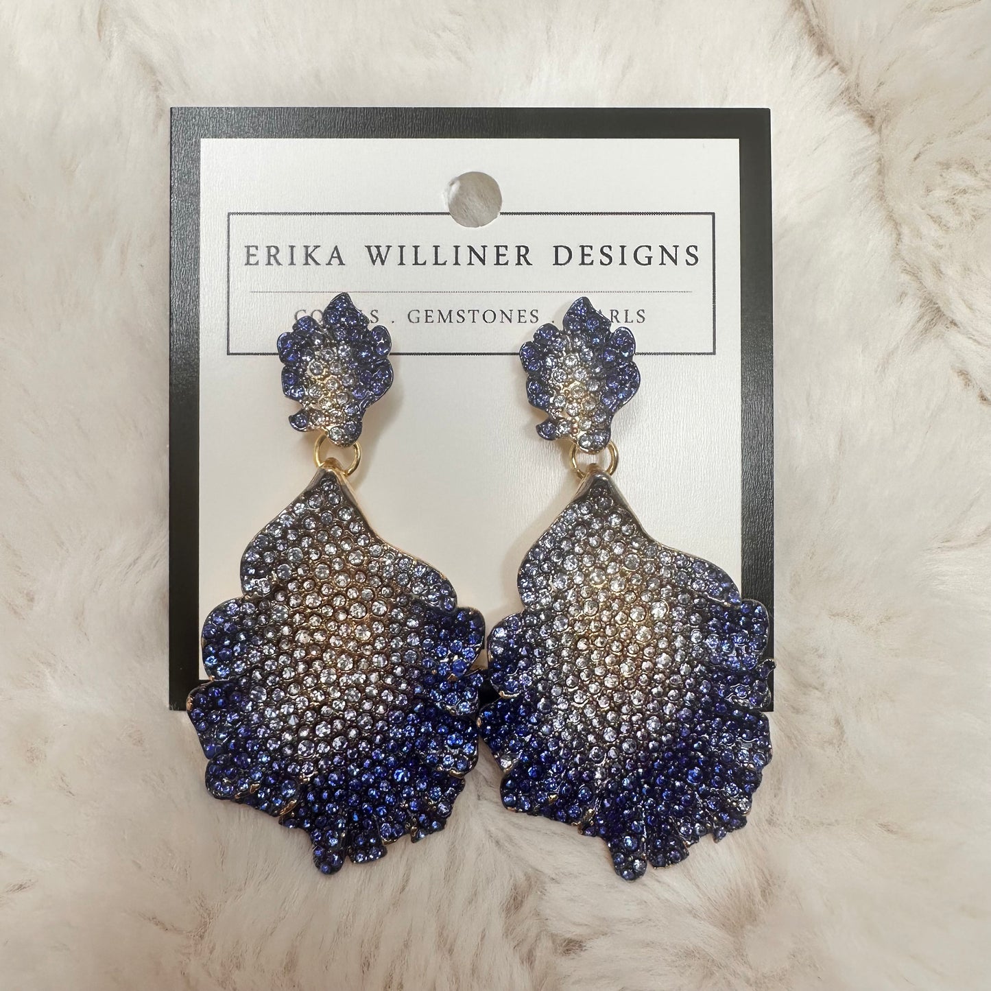 Pave leaf earrings | Erika Williner Designs