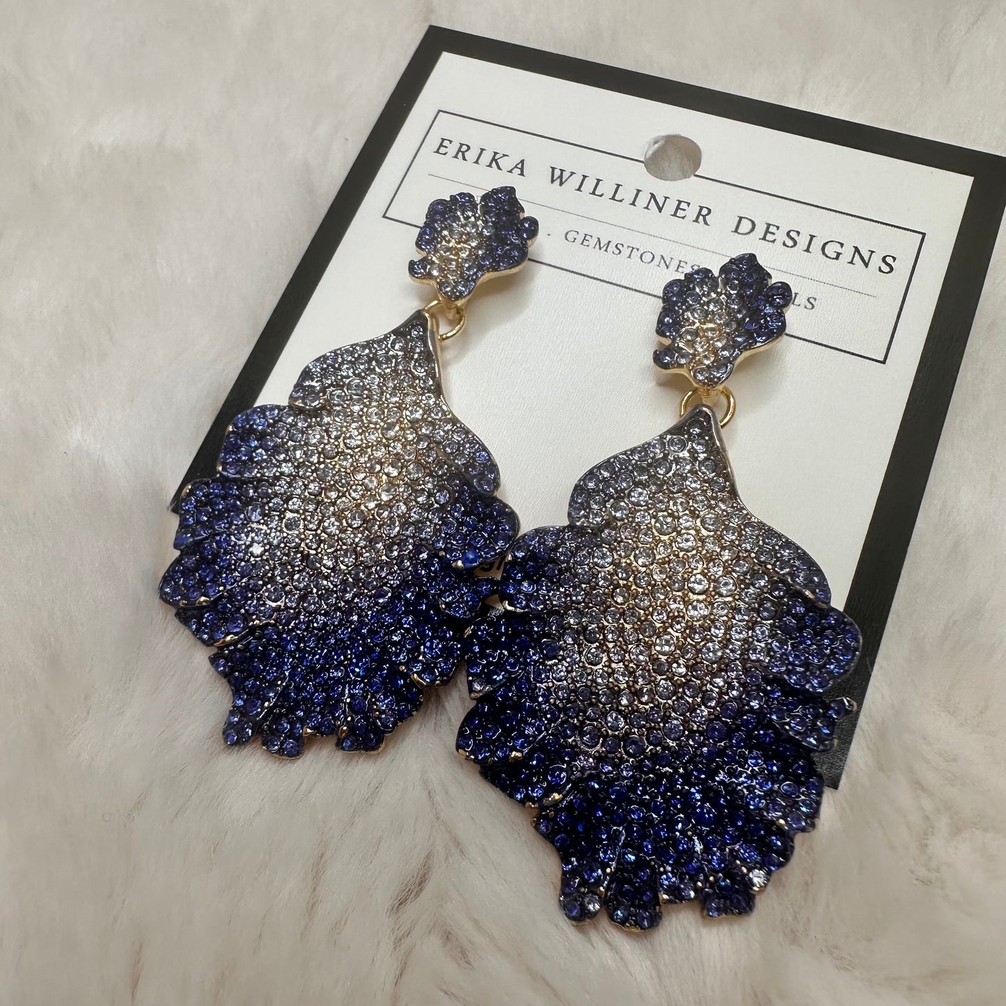 Pave leaf earrings | Erika Williner Designs