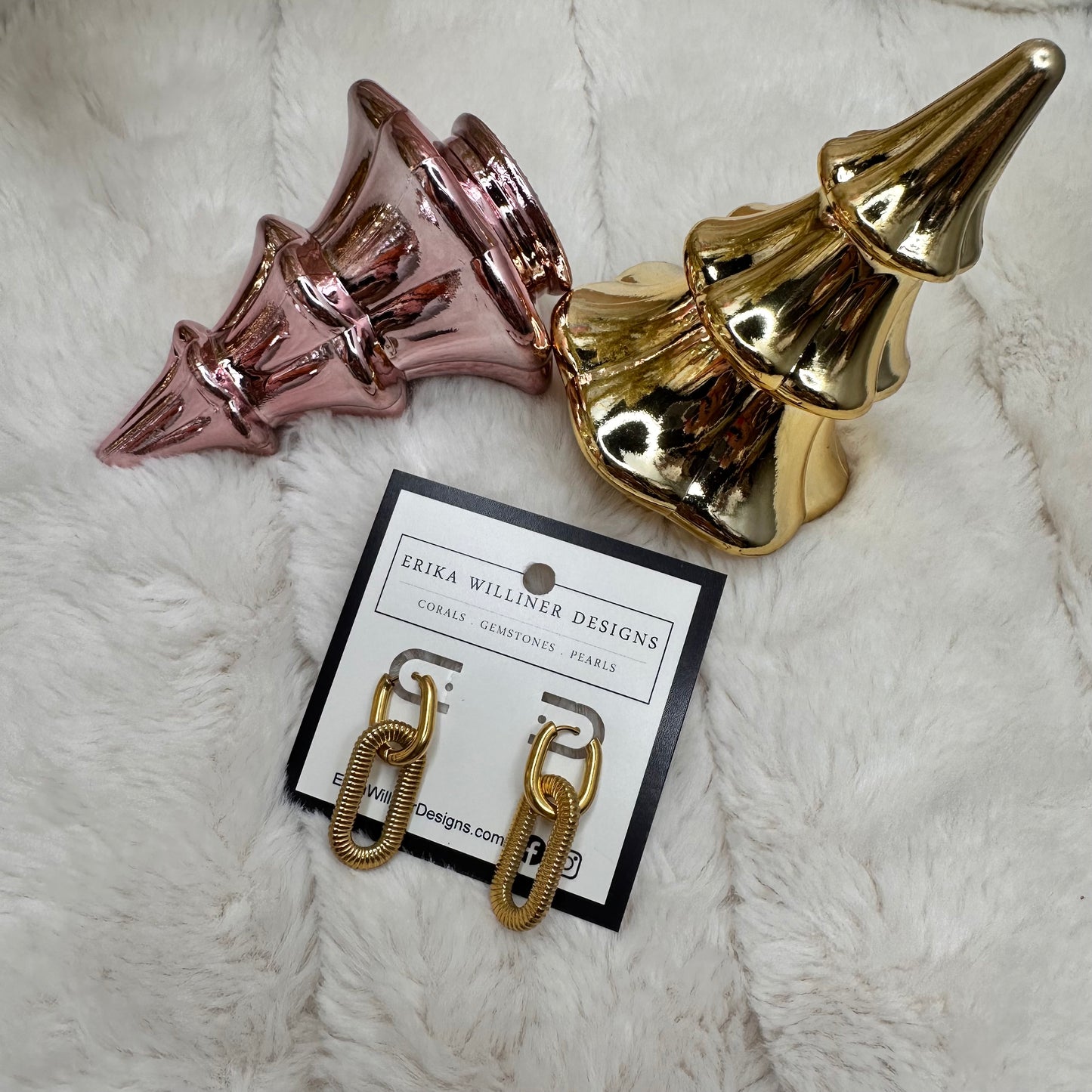 Gold Link Earrings | Erika Williner Designs