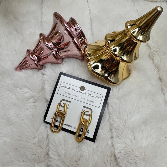 Gold Link Earrings | Erika Williner Designs