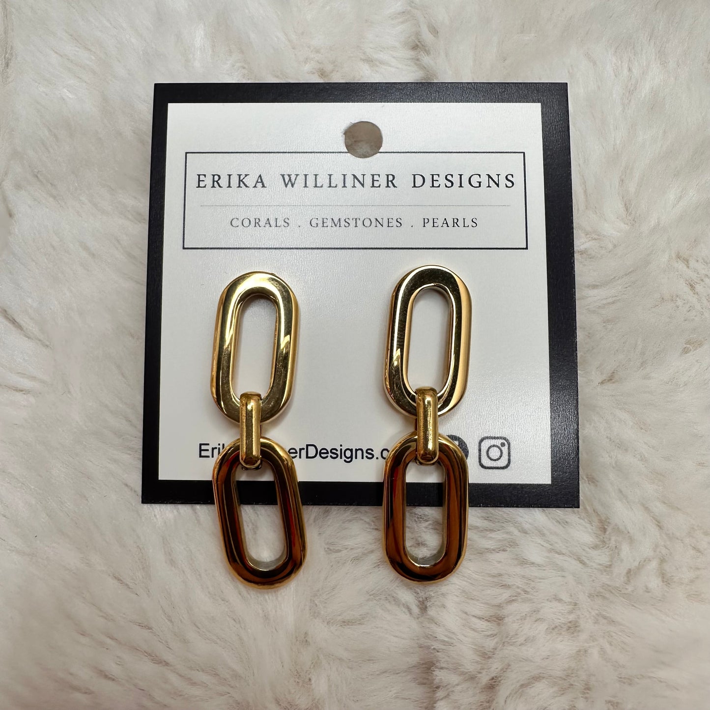 Chunky Chain Linked Earrings | Erika Williner Designs