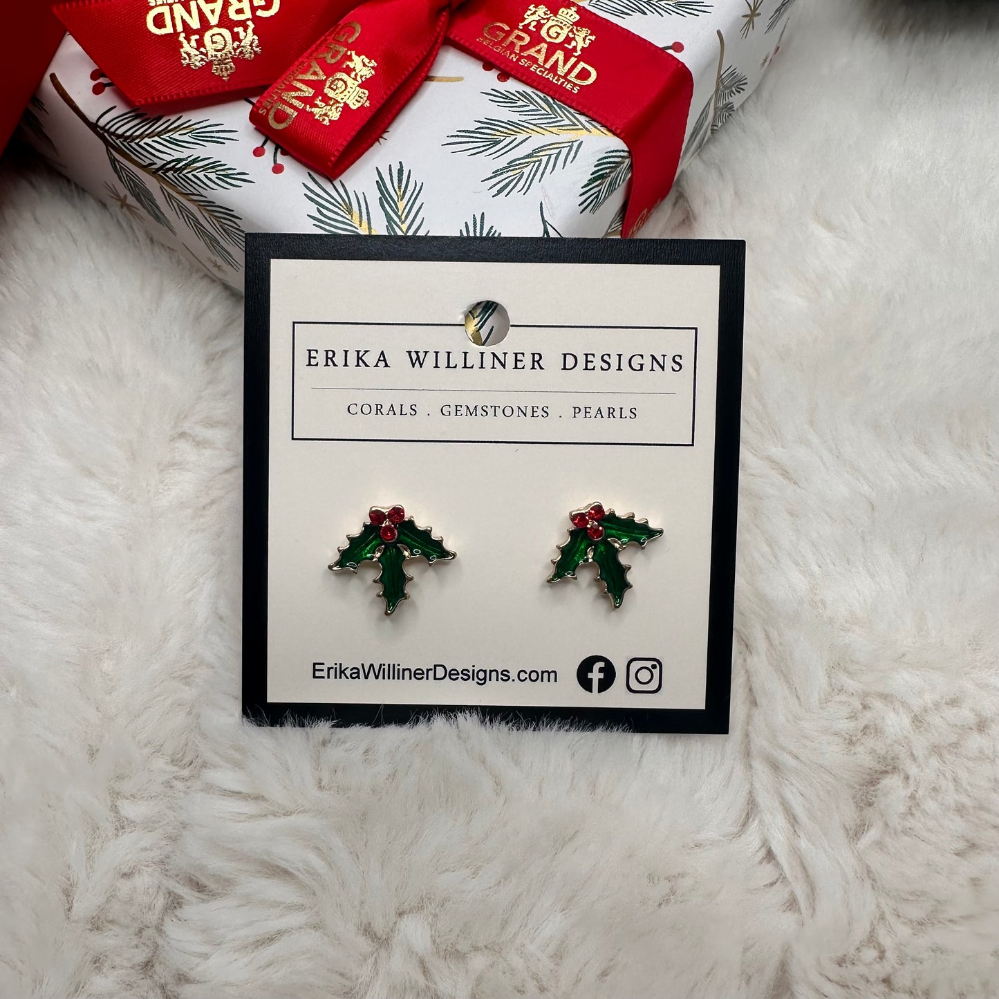 Dainty Cute Christmas Earrings | Erika Williner Designs